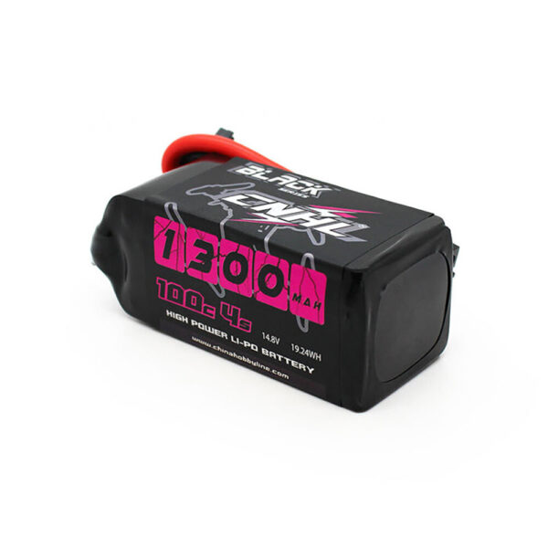 CNHL Black Series 4S 14.8V 1300mAh 100C LiPo Battery XT60 Plug for RC FPV Racing Drone Airplane Helicopter - Image 1