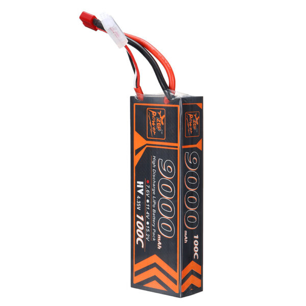 ZOP Power 7.6V 9000mAh 100C 2S LiPo Battery T Deans Plug for RC Car - Image 2