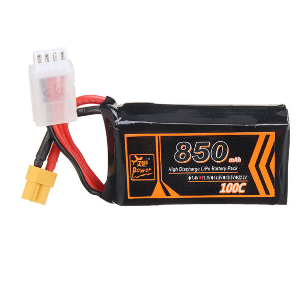 ZOP Power 11.1V 850mAh 100C 3S Lipo Battery XT30 Plug for RC Racing Drone - Image 3