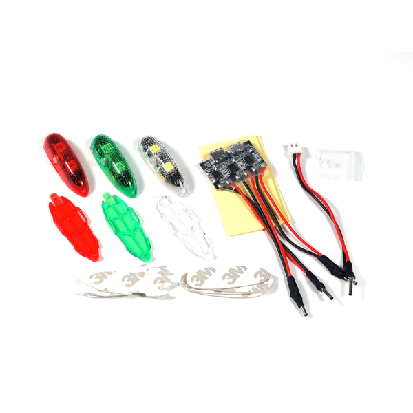 1 Set Wireless Strobe LED Night Light Flash Light Built-in Battery with Controller For RC Airplane - Image 3