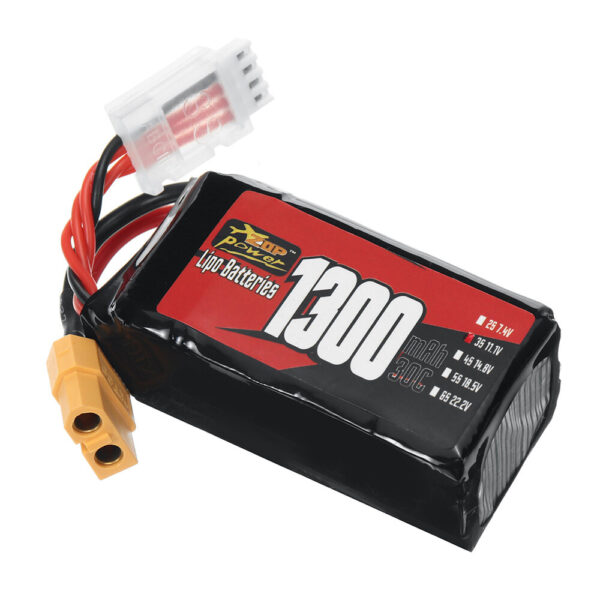 ZOP Power 3S 11.1V 1300mAh 30C 14.43Wh LiPo Battery XT60 Plug for RC Drone FPV Racing - Image 1