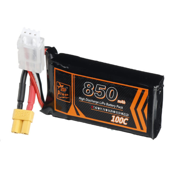 ZOP Power 7.4V 850mAh 100C 2S Lipo Battery XT30 Plug for RC Racing Drone - Image 1