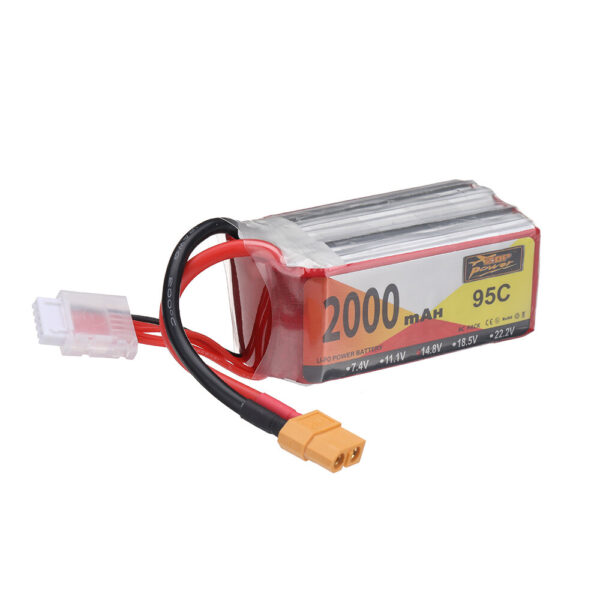 ZOP POWER 14.8V 2000mAh 95C 4S LiPo Battery XT60 Plug for RC Drone - Image 1