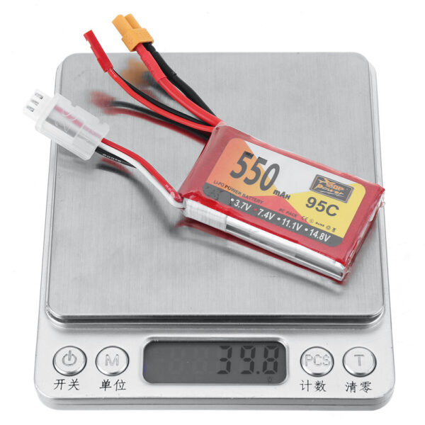 ZOP POWER 7.4V 550mAh 95C 2S LiPo Battery XT30 Plug for RC Drone - Image 9