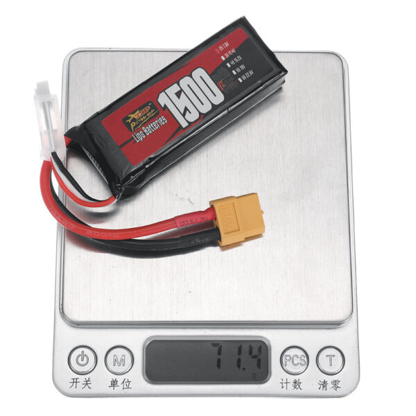 ZOP Power 2S 7.6V 1500mAh 60C 11.4Wh LiPo Battery XT60 Plug for RC Drone - Image 7