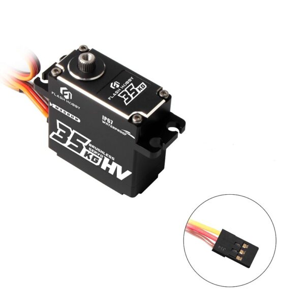 Flashhobby M35BHW 120 35KG Torque Waterproof Brushless Motor Aluminium Metal Gear 25T Arm Digital Standard Servo For RC Car - Image 2