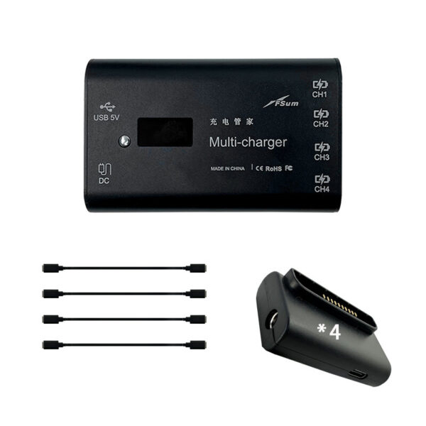 FSUM Intelligent Multi-Charger Fast Charging Adapter Charge Housekeeper for Hubsan ACE PRO SE Refined Blackhawk2 RC Drone Quadcopter - Image 5