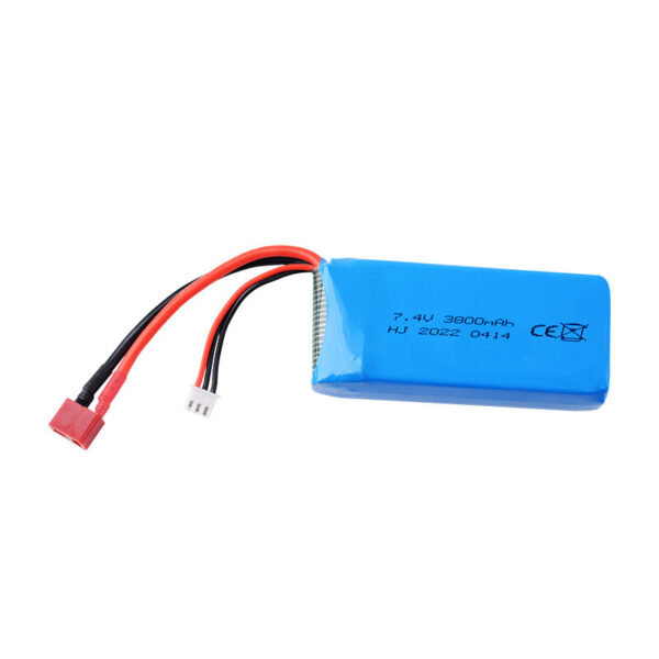 7.4V 2S 3800mAh T Deans Plug LiPo Battery for Wltoys Car 124017 144010 124019 124018 and 144001 Car - Image 4