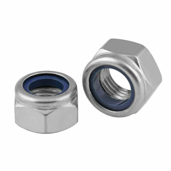 10Pcs M2 M2.5 M3 M4 M5 304 Stainless Steel Black Hex Nylon Insert Lock Nut Self-locking Nylock Nut Locknut - Image 4