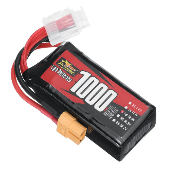 ZOP Power 14.8V 1000mAh 100C 4S LiPo Battery With XT60 Plug for RC Drone - Image 1