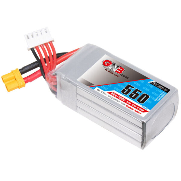 Gaoneng GNB 14.8V 550mAh 80C/160C 4S LiPo Battery XT30 Plug for RC FPV Racing Drone - Image 1