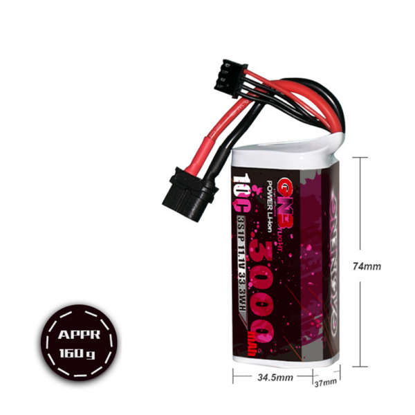 Gaoneng GNB 11.1V 3000mAh 10C 3S Li-ion Battery XT30/XT60 Plug for RC Drone - Image 4