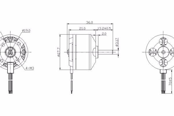 2PCS Racerstar BR2208 1100KV 2-4S Brushless Motor For RC Models - Image 6