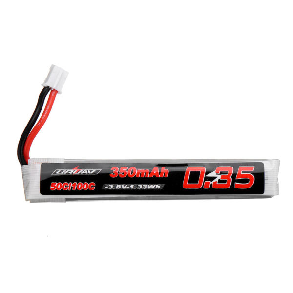 5Pcs URUAV 3.8V 350mAh 50/100C 1S Lipo Battery PH2.0 Plug for RC Racing Drone - Image 2