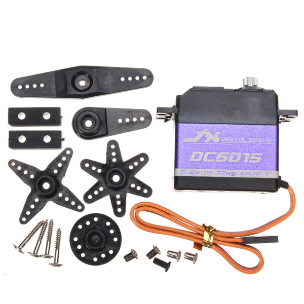 JX DC6015 14.32KG DC Metal Gear High Torque Standard Angle Digital Servo For RC Model Transmitter Radio - Image 8