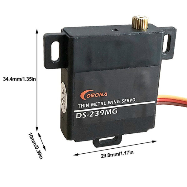 Corona DS239MG Digital Thin Metal Wing Servo Metal 4.6kg / 0.15sec / 22g Remote Comtrol Glider Digital Servo - Image 6