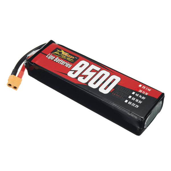 ZOP Power 3S 11.1V 9500mAh 65C 105.45Wh LiPo Battery XT60 Plug for RC Car - Image 1