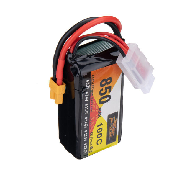 ZOP Power 11.1V 850mAh 100C 3S LiPo Battery XT30 Plug for RC Drone - Image 4