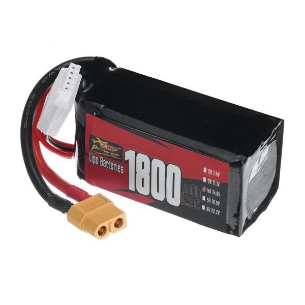 ZOP Power 4S 14.8V 1800mAh 120C LiPo Battery XT60 Plug for RC Drone - Image 4