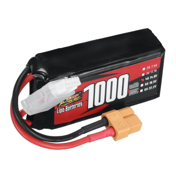 ZOP Power 14.8V 1000mAh 100C 4S LiPo Battery With XT60 Plug for RC Drone - Image 3