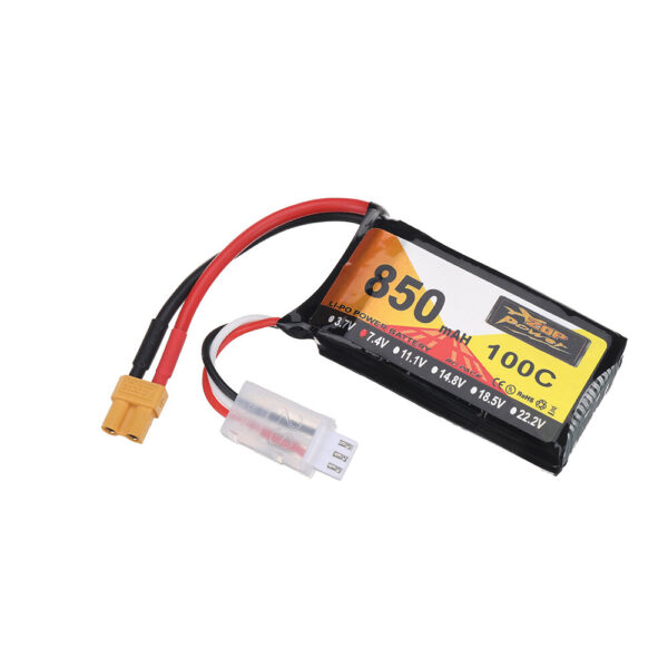 ZOP Power 7.4V 850mAh 100C 2S LiPo Battery XT30 Plug for RC Drone - Image 4