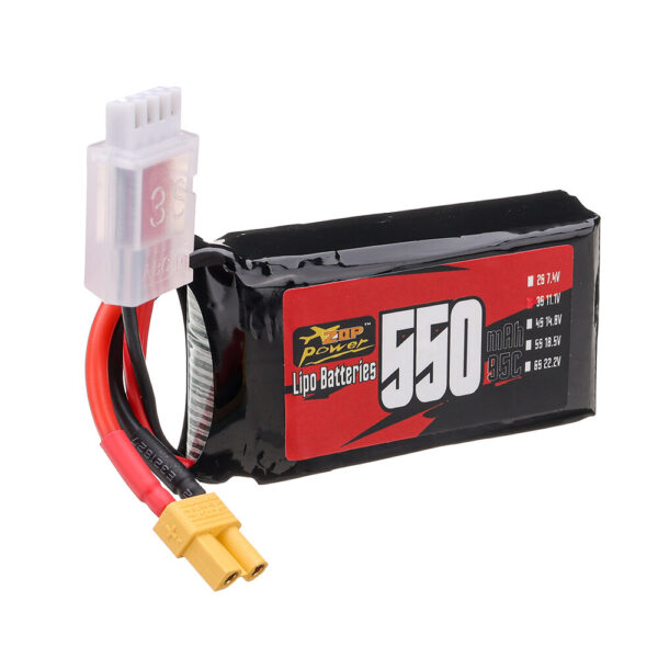 ZOP Power 3S 11.1V 550mAh 95C 6.105Wh LiPo Battery XT30 Plug for BETAFPV Pavo20 Pro RC FPV Racing Drone - Image 2