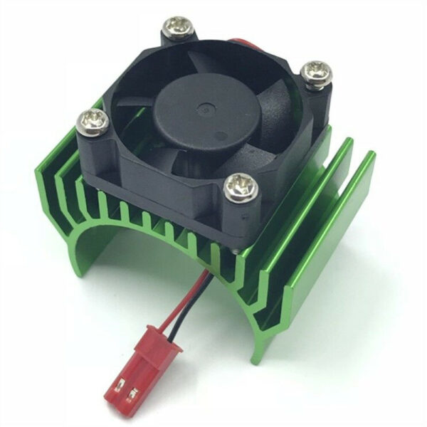 Aluminum Alloy 540/550 Motor Heatsink Radiator with Fan JST Connector for 1/8 1/10 RC Car Parts - Image 2