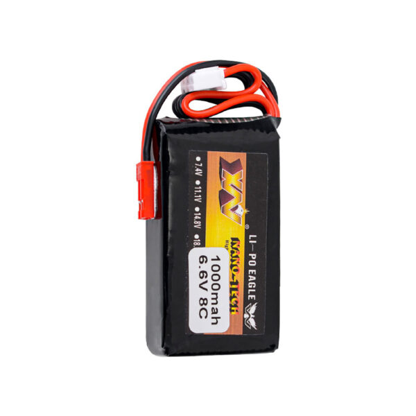 6.6V 1000mAh 8C Lipo Battery JST Plug for MC6A/MC6B/Futaba 4PX/ 14SG/ 4PV/ 4PLS/ 10J Remote Controller Radio Transmitter - Image 2