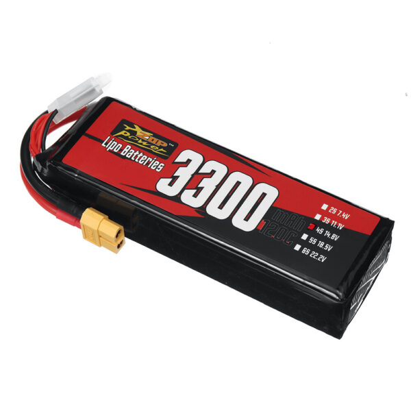 ZOP Power 4S 14.8V 3300mAh 120C 48.84Wh LiPo Battery XT60 Plug for RC Car FPV Racing Drone - Image 2