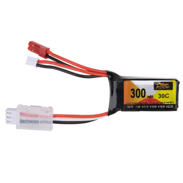 2Pcs ZOP Power 7.4V 300mAh 30C 2S LiPo Battery PH2.0 Plug for RC Drone - Image 4