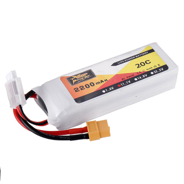 ZOP Power 11.1V 2200mAh 3S 20C Lipo Battery XT60 Plug for Eachine Wizard X220 FPV Racing RC Drone - Image 4