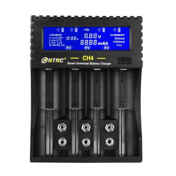 HTRC CH4 Battery Charger Li-ion Li-fe Ni-MH Ni-CD Smart Fast Charger for 18650 26650 6F22 9V AA AAA 16340 14500 Battery Charger - Image 2