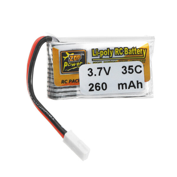 5 X ZOP Power 3.7V 260mAh 35C Lipo Battery White Plug for RC Quadcopter - Image 2