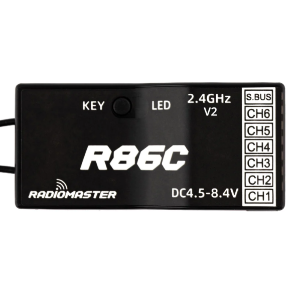 Radiomaster R86C V2 6CH/8CH Compatible PWM SBUS RC Receiver for Radiomaster TX12 T16S Radio Transmitter - Image 2