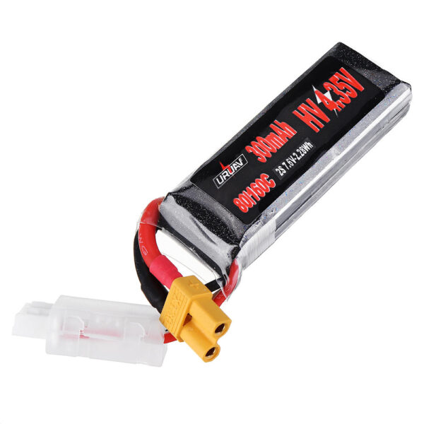 4Pcs URUAV 7.6V 300mAh 80C/160C 2S HV 4.35V Lipo Battery XT30 Plug for BETAFPV Whoop Quadcopter - Image 7