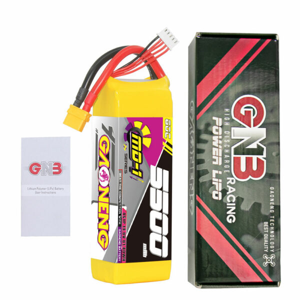 Gaoneng GNB 4S 14.8V 5500mAh 60C LiPo Battery T Plug / XT60 Plug for 1/8 Scale RC Car 700 Helicopter RC Boat MultiCopter - Image 4