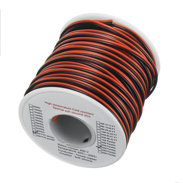 EUHOBBY 30m 22AWG PVC Line High Temperature Tinned Copper Wire Cable for RC Battery - Image 2