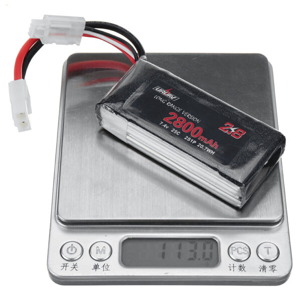 URUAV 7.4V 2800mAh 25C 2S LiPo Battery Small Tamiya Plug for RC Car - Image 9