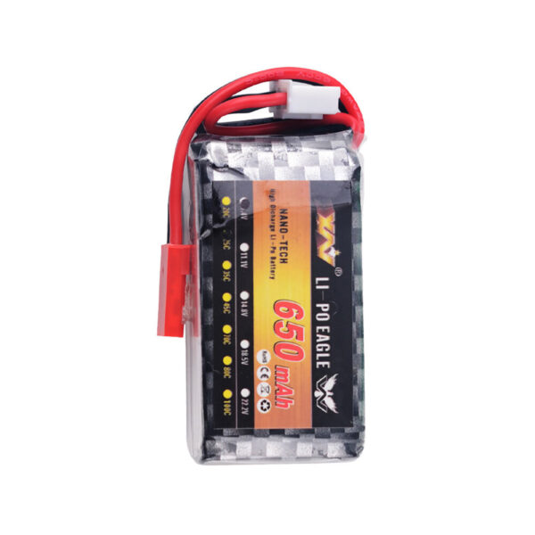 XW 7.4V 650MAH 2S 25C LiPo Battery T/SM/JST/XT30 Plug for RC Drone - Image 3