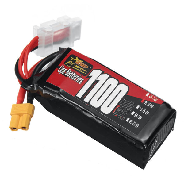 ZOP Power 3S 11.4V 1100mAh 60C 12.54Wh LiPo Battery XT30 Plug for RC Drone FPV Racing - Image 1