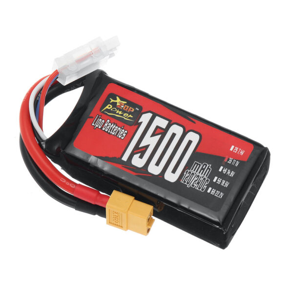 ZOP Power 3S 11.1V 1500mAh 120/240C 16.65Wh LiPo Battery XT60 Plug for RC Drone FPV Racing Quadcopter Helicopter Airplane - Image 1