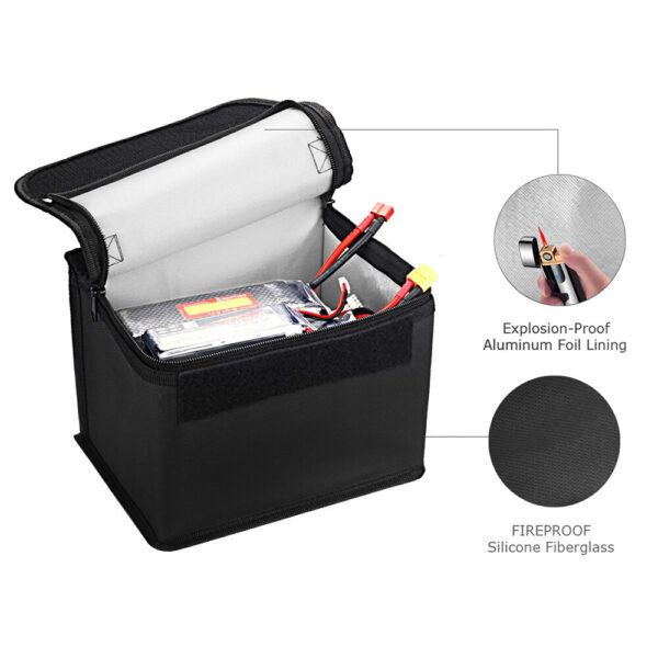 HTRC Fireproof Waterproof Lipo Battery Safety Charging Bag 21x16x16CM - Image 2