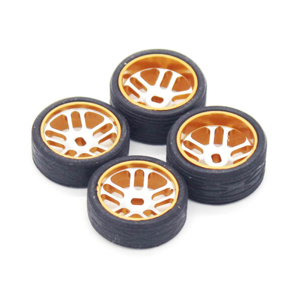 1/28 Metal Wheel Hub Two Narrow and Two Widen Tires RC Car Vehicle For Wltoys 284131 Models Parts - Image 1