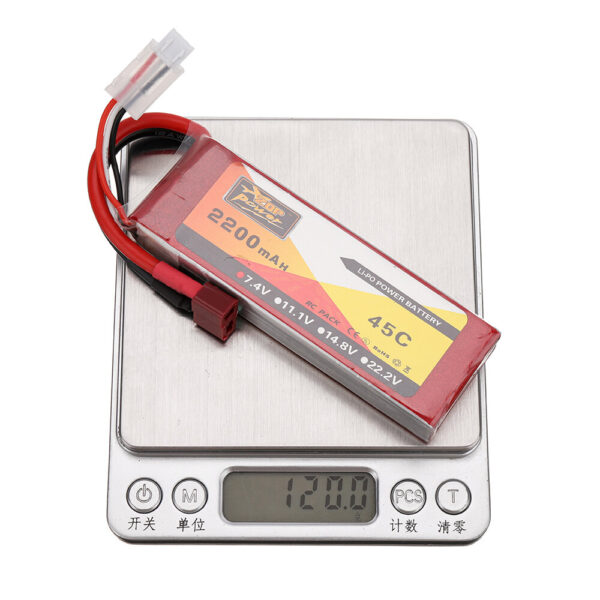 ZOP Power 7.4V 2200mAh 45C 2S LiPo Battery T Plug for Wltoys 124016 124017 RC Car - Image 9