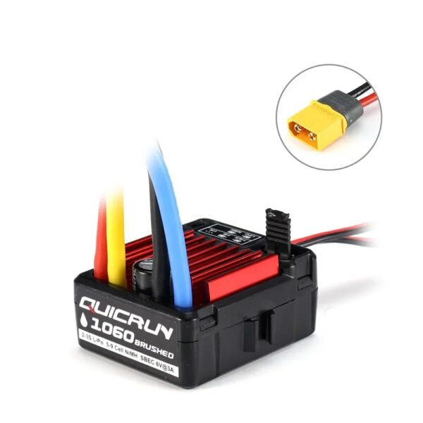 Hobbywing QuicRun 1625 25A WP1060 60A 1080 0880 80A Waterproof Brushed ESC RTR for 1/8 1/10 1/16 1/18 RC Car Truck Crawler - Image 5