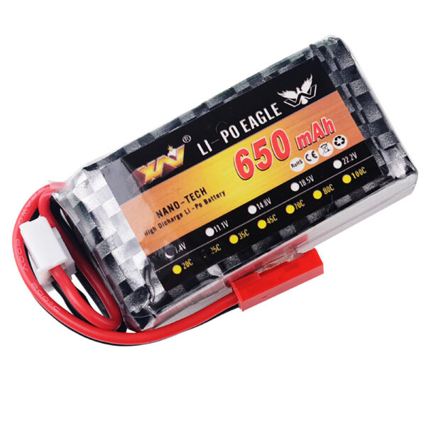 XW 7.4V 650MAH 2S 25C LiPo Battery T/SM/JST/XT30 Plug for RC Drone - Image 2