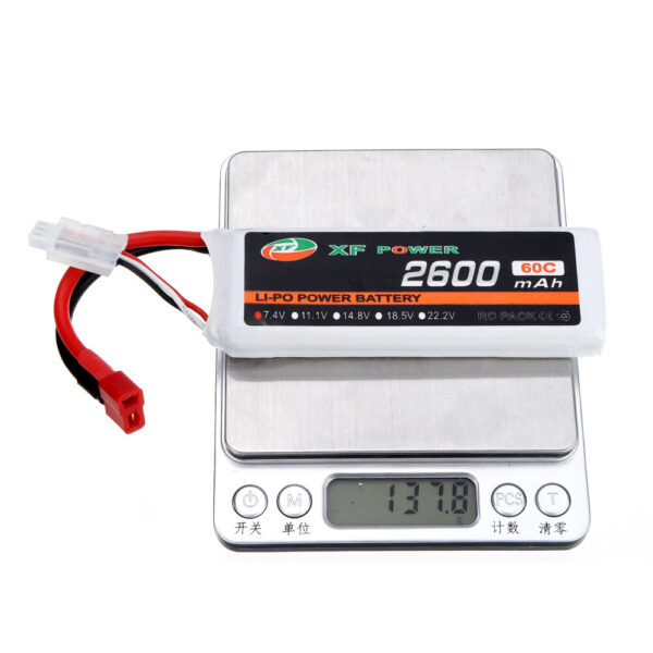 XF POWER 7.4V 2600mAh 60C 2S Lipo Battery T Plug for Wltoys 1/14 144001 RC Car Upgrade Parts - Image 9