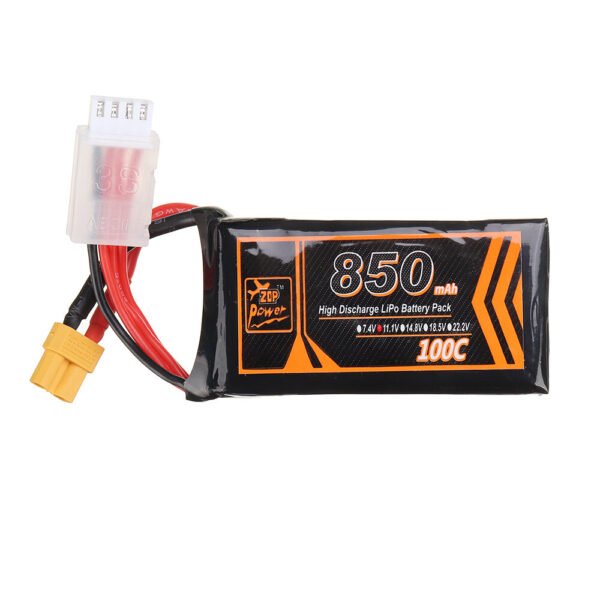 ZOP Power 11.1V 850mAh 100C 3S Lipo Battery XT30 Plug for RC Racing Drone - Image 2