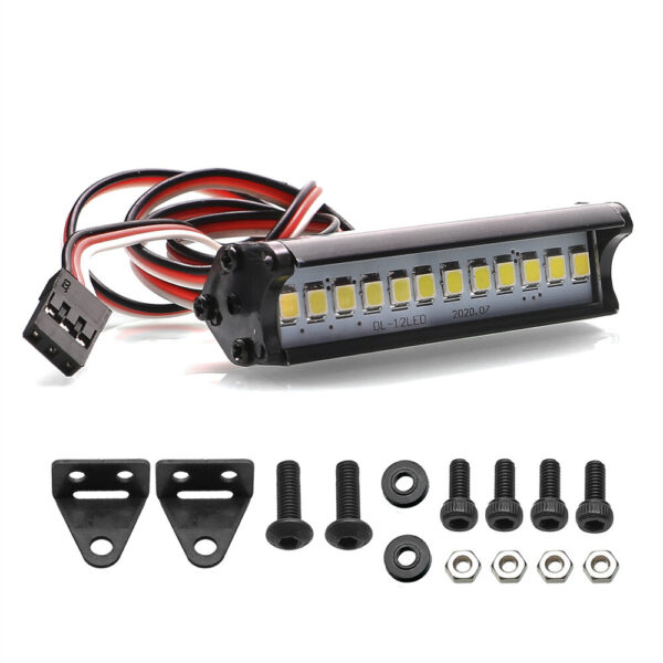 RC Car Part Roof LED Light Bar Lamp 52mm 85mm Searchlight for 1/10 TRX4 TRX6 Axial SCX10 KM RC Crawler Car Parts - Image 1