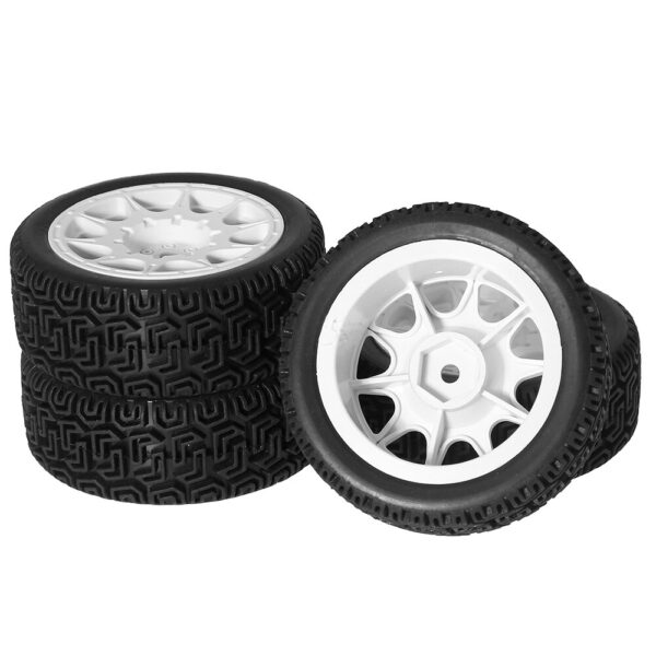 4pcs 68mm Flat Sports Rally Wheel Tires for 1:10 Tamiya XV02 Labyrinth Tire LC PTG Off-road 94123 Kyosho FW06 RC Car Parts - Image 1